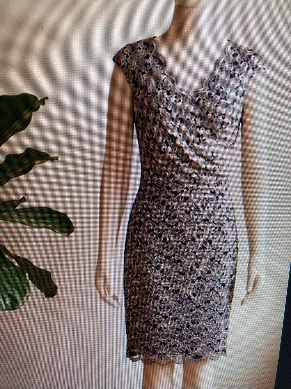 Scalloped Lace Chemise Slip in Gray